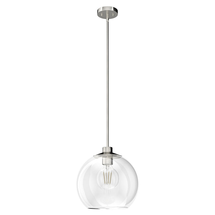 Hunter 19768 One Light Pendant, Brushed Nickel