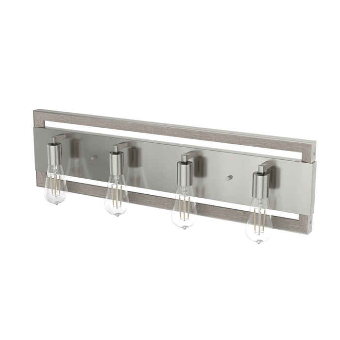 Hunter 19865 Four Light Vanity, Brushed Nickel