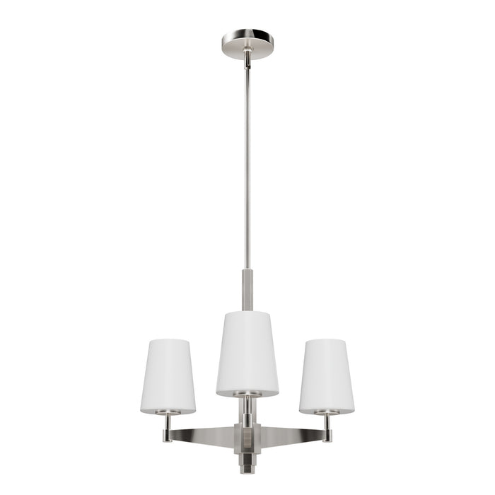 Hunter 19877 Three Light Chandelier, Brushed Nickel