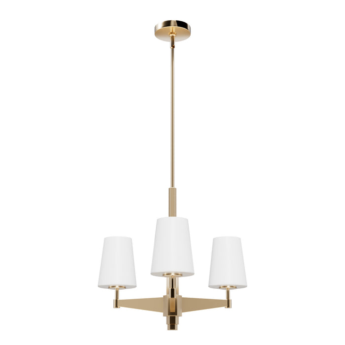 Hunter 19878 Three Light Chandelier, Alturas Gold