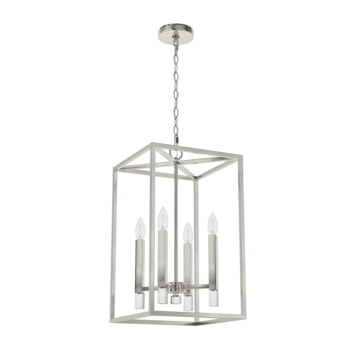 Hunter 19987 Four Light Foyer Pendant, Brushed Nickel