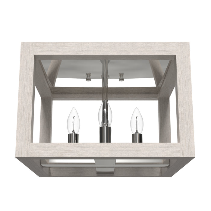 Hunter 19997 Four Light Flush Mount, Chrome