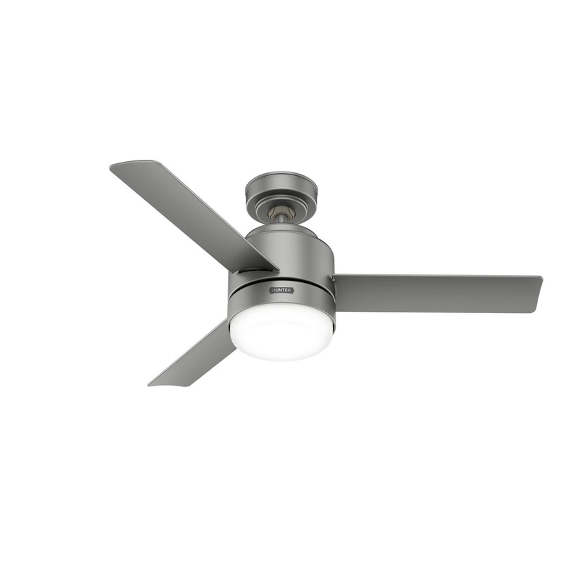 Hunter 51845 44" Ceiling Fan, Matte Silver