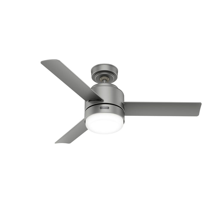 Hunter 51845 44" Ceiling Fan, Matte Silver