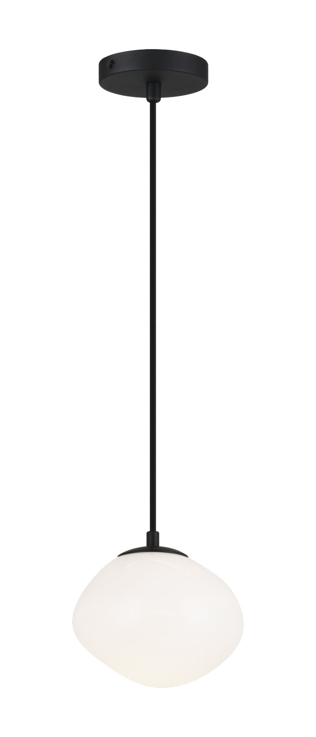 Matteo Lighting C63601BKOP One Light Chandelier, Black