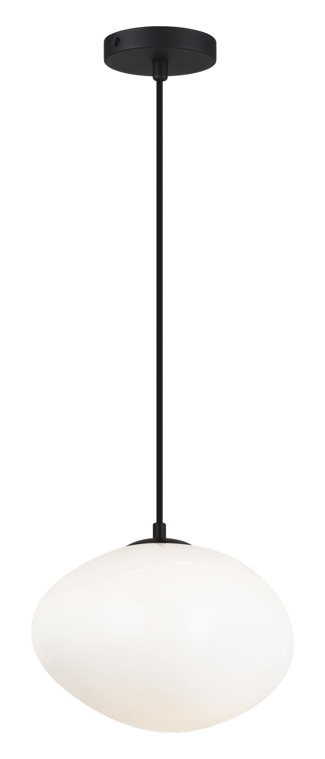 Matteo Lighting C63611BKOP One Light Chandelier, Black