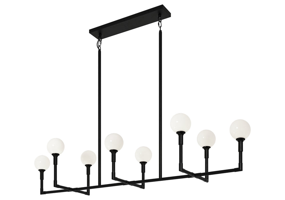 Matteo Lighting C64808BKOP Eight Light Chandelier, Black