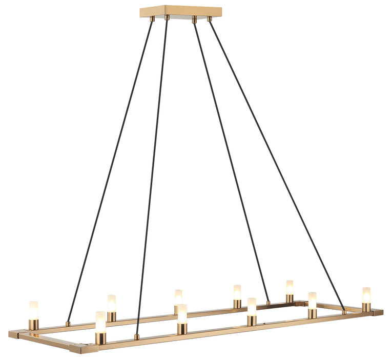 Matteo Lighting C75210AG Ten Light Chandelier, Aged Gold Brass