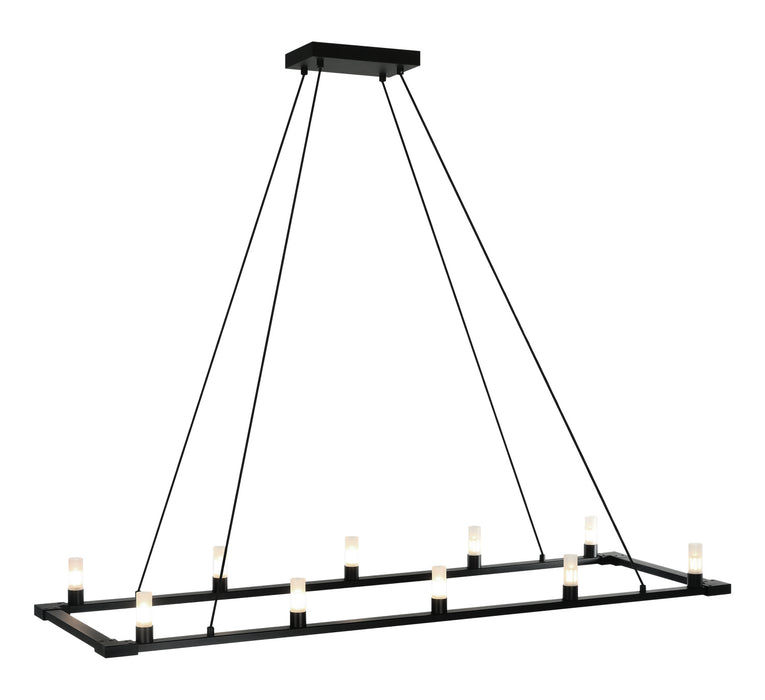 Matteo Lighting C75210MB Ten Light Chandelier, Matte Black