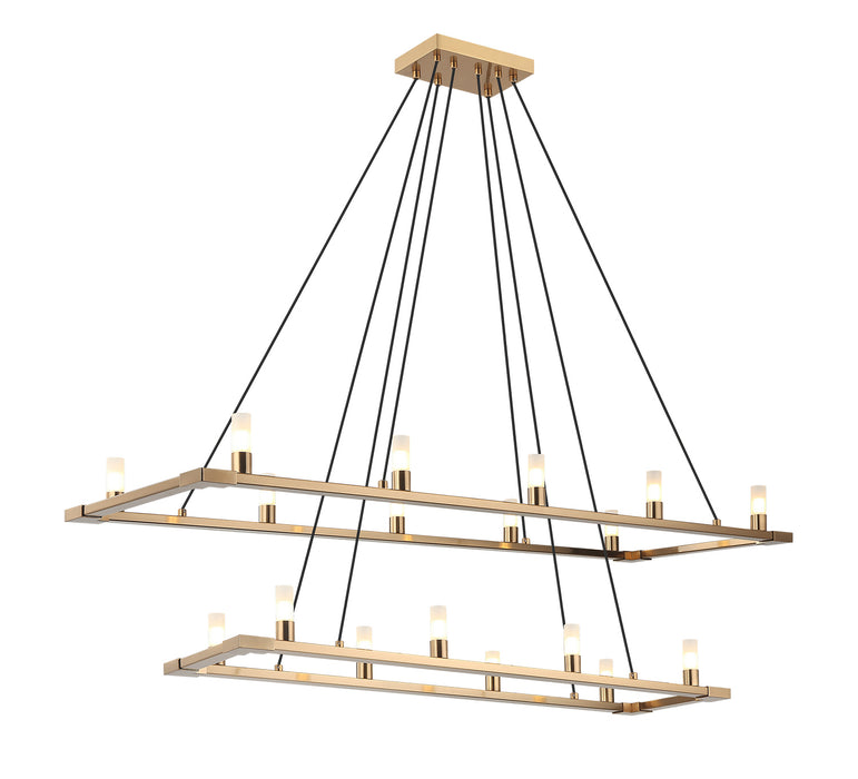 Matteo Lighting C75218AG 18 Light Chandelier, Aged Gold Brass