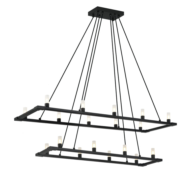 Matteo Lighting C75218MB 18 Light Chandelier, Matte Black