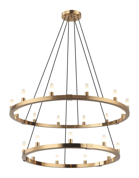 Matteo Lighting C75221AG 21 Light Chandelier, Aged Gold Brass