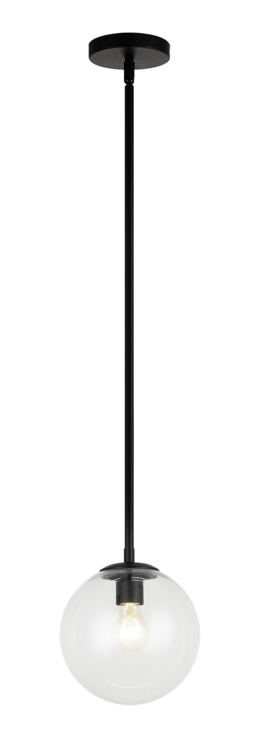 Matteo Lighting C81711BKCL One Light Chandelier, Black