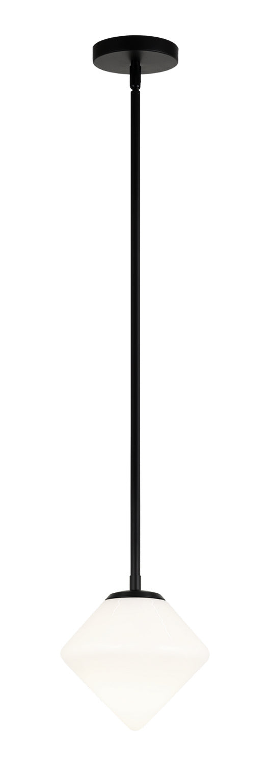 Matteo Lighting C81751BKOP One Light Chandelier, Black