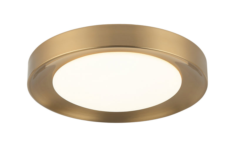 Matteo Lighting M10002AG LED Ceiling Mount, Aged Gold Brass