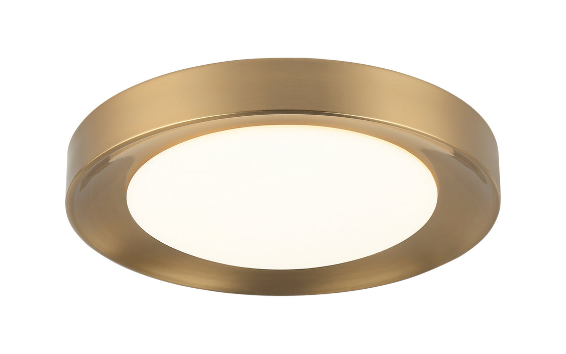 Matteo Lighting M10002AG LED Ceiling Mount, Aged Gold Brass