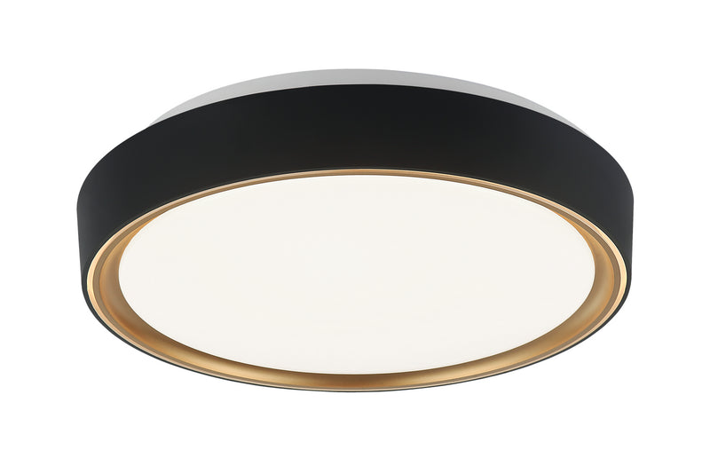 Matteo Lighting M10601BKGL LED Ceiling Mount, Aged Gold Brass / Matte Black