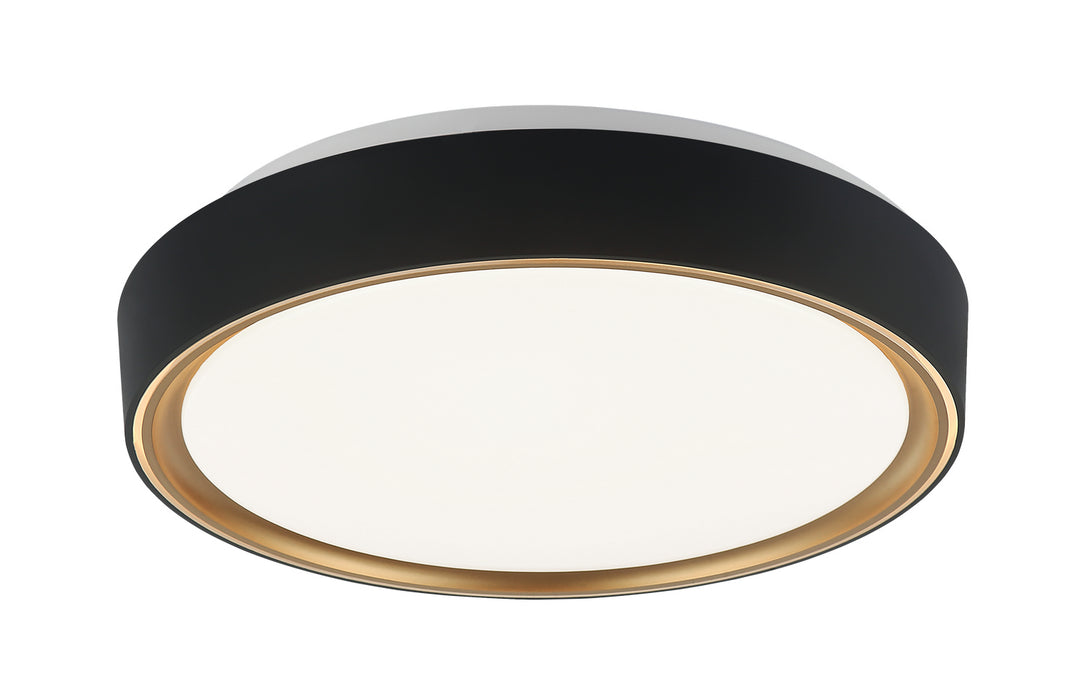 Matteo Lighting M10601BKGL LED Ceiling Mount, Aged Gold Brass / Matte Black