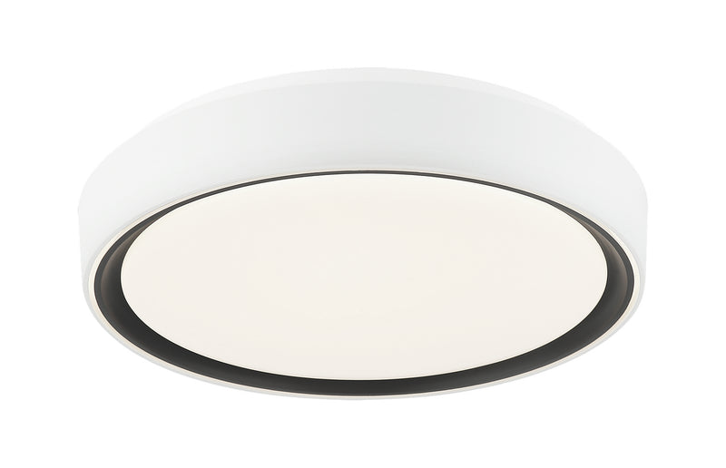 Matteo Lighting M10601WHBK LED Ceiling Mount, Aged Gold Brass / White
