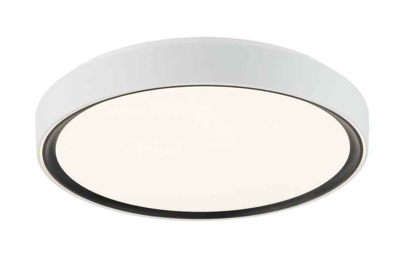 Matteo Lighting M10602WHBK LED Ceiling Mount, Aged Gold Brass / White