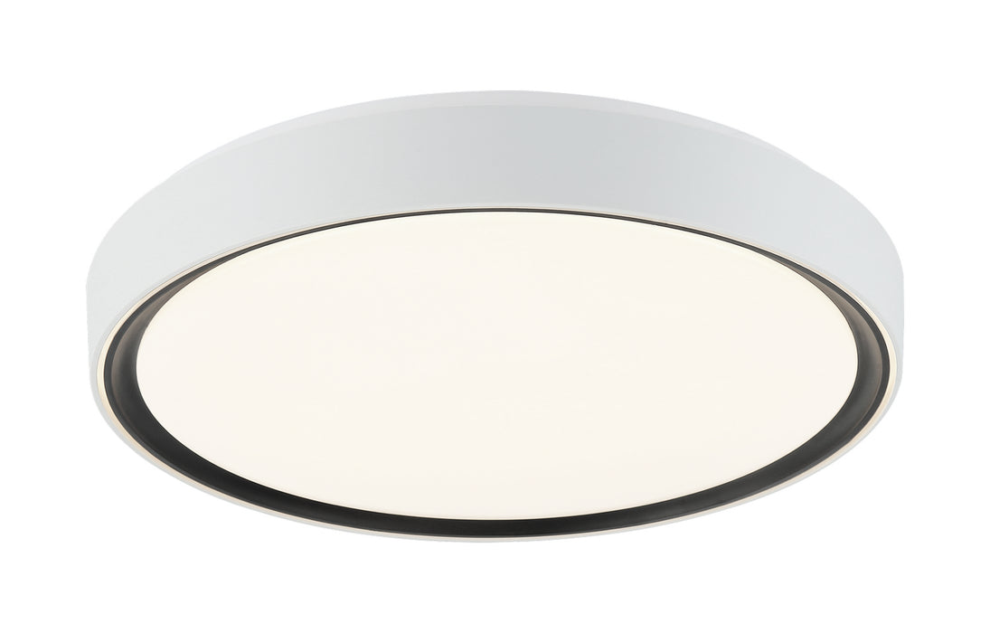 Matteo Lighting M10602WHBK LED Ceiling Mount, Aged Gold Brass / White