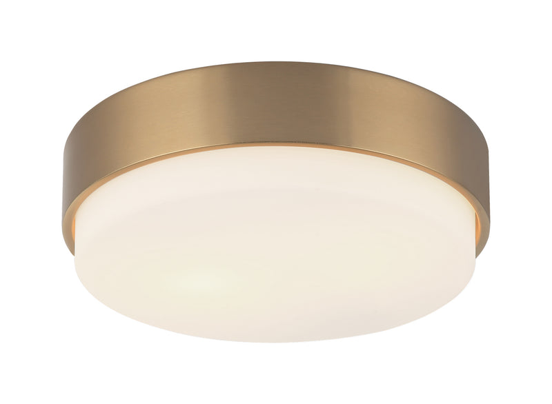 Matteo Lighting M13202AG Two Light Ceiling Mount, Aged Gold Brass