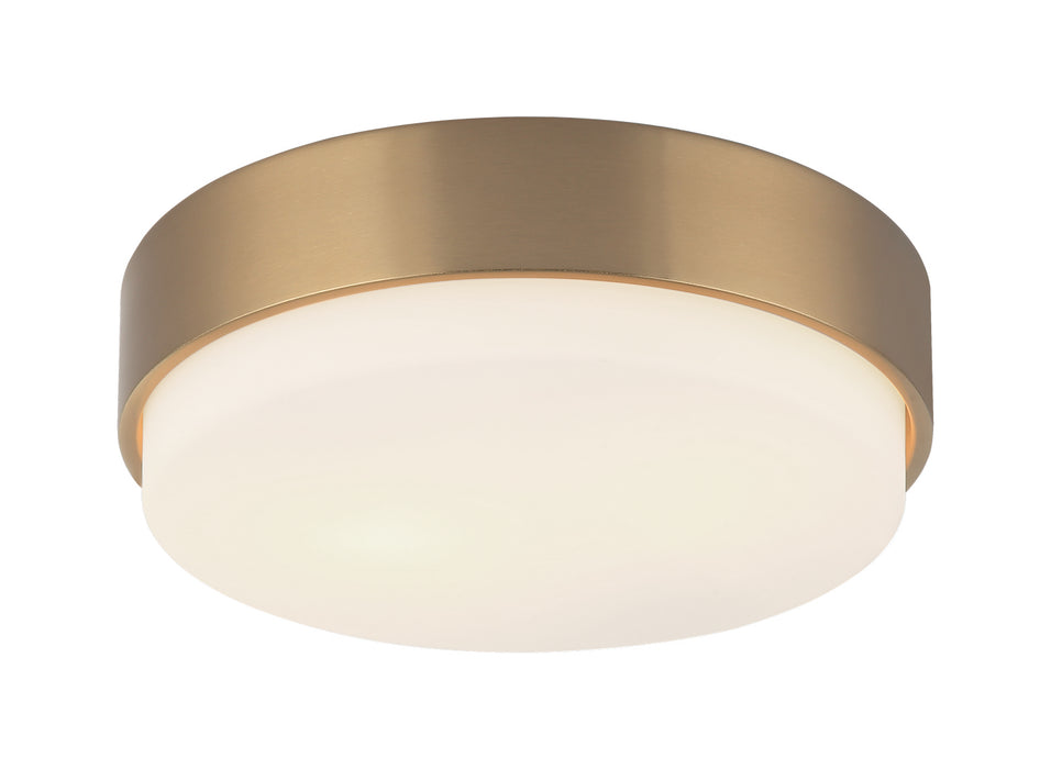 Matteo Lighting M13202AG Two Light Ceiling Mount, Aged Gold Brass