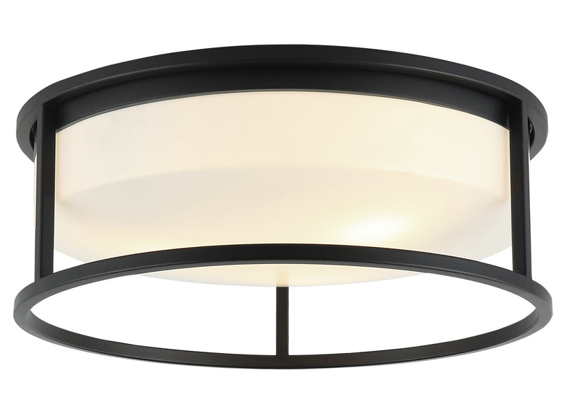 Matteo Lighting M15003MB Three Light Ceiling Mount, Matte Black