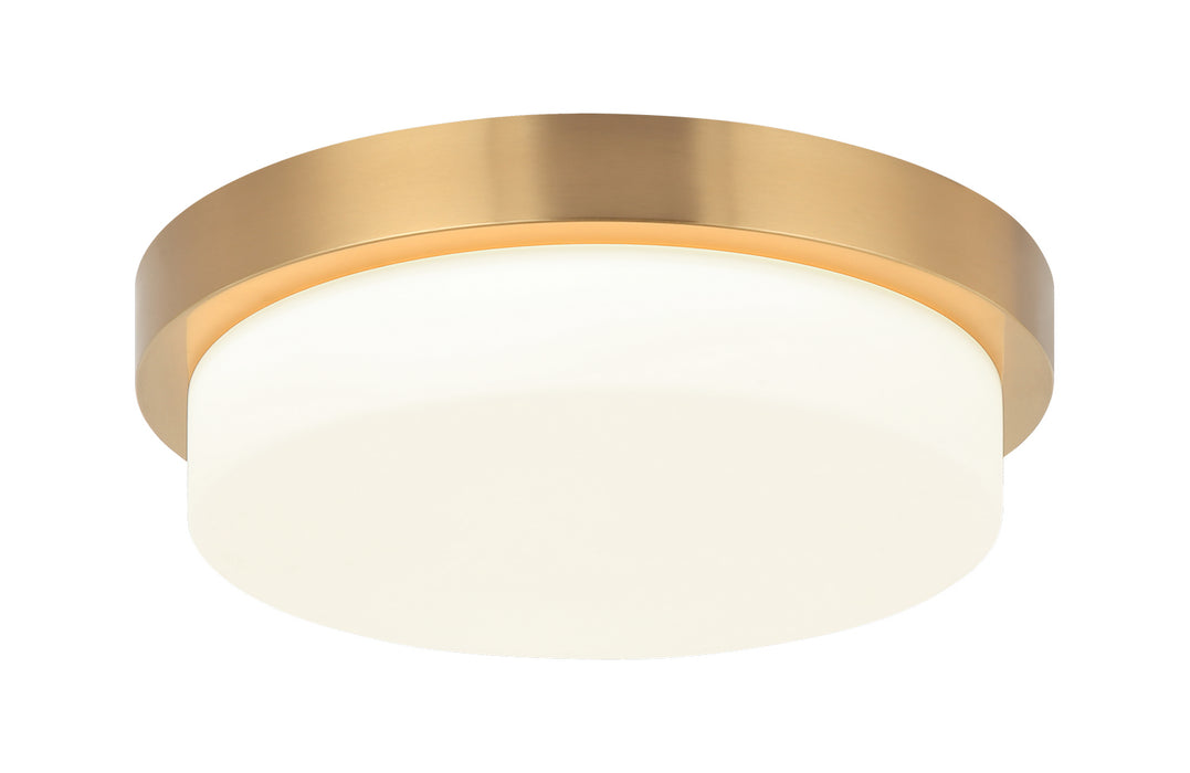 Matteo Lighting M15901AG LED Ceiling Mount, Aged Gold Brass