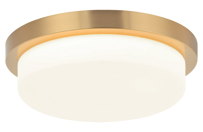 Matteo Lighting M15902AG LED Ceiling Mount, Aged Gold Brass