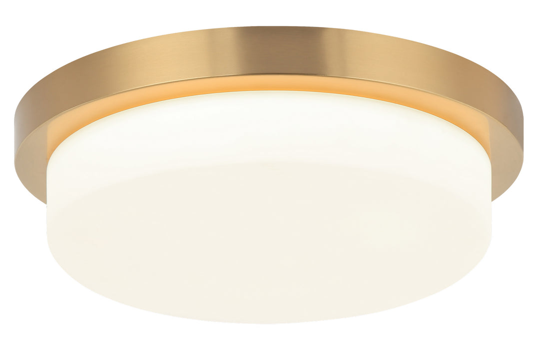 Matteo Lighting M15902AG LED Ceiling Mount, Aged Gold Brass