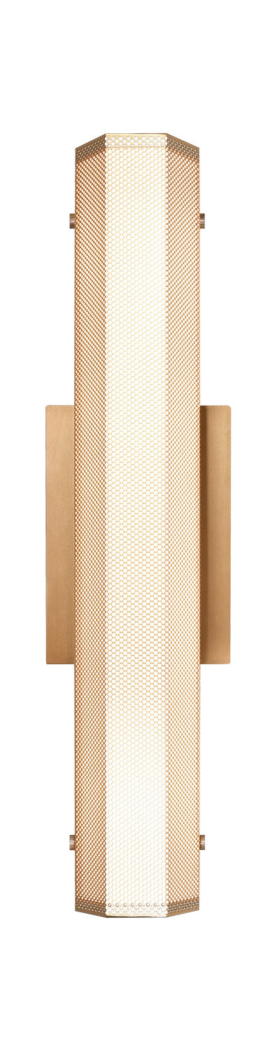 Matteo Lighting S01018AG LED Wall Sconce, Aged Gold Brass