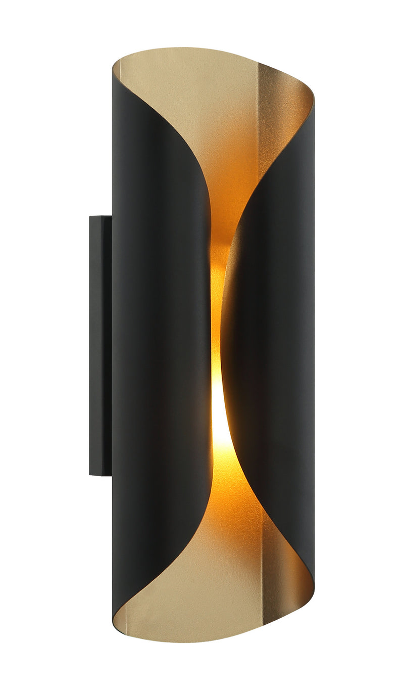 Matteo Lighting S01612MB Two Light Wall Sconce, Matte Black