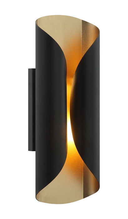 Matteo Lighting S01612MB Two Light Wall Sconce, Matte Black