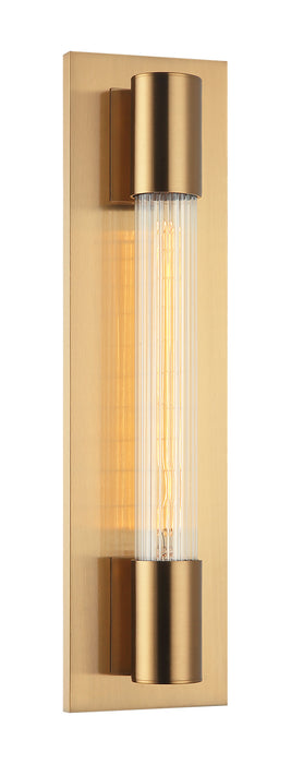 Matteo Lighting S02401AG One Light Wall Sconce, Aged Gold Brass