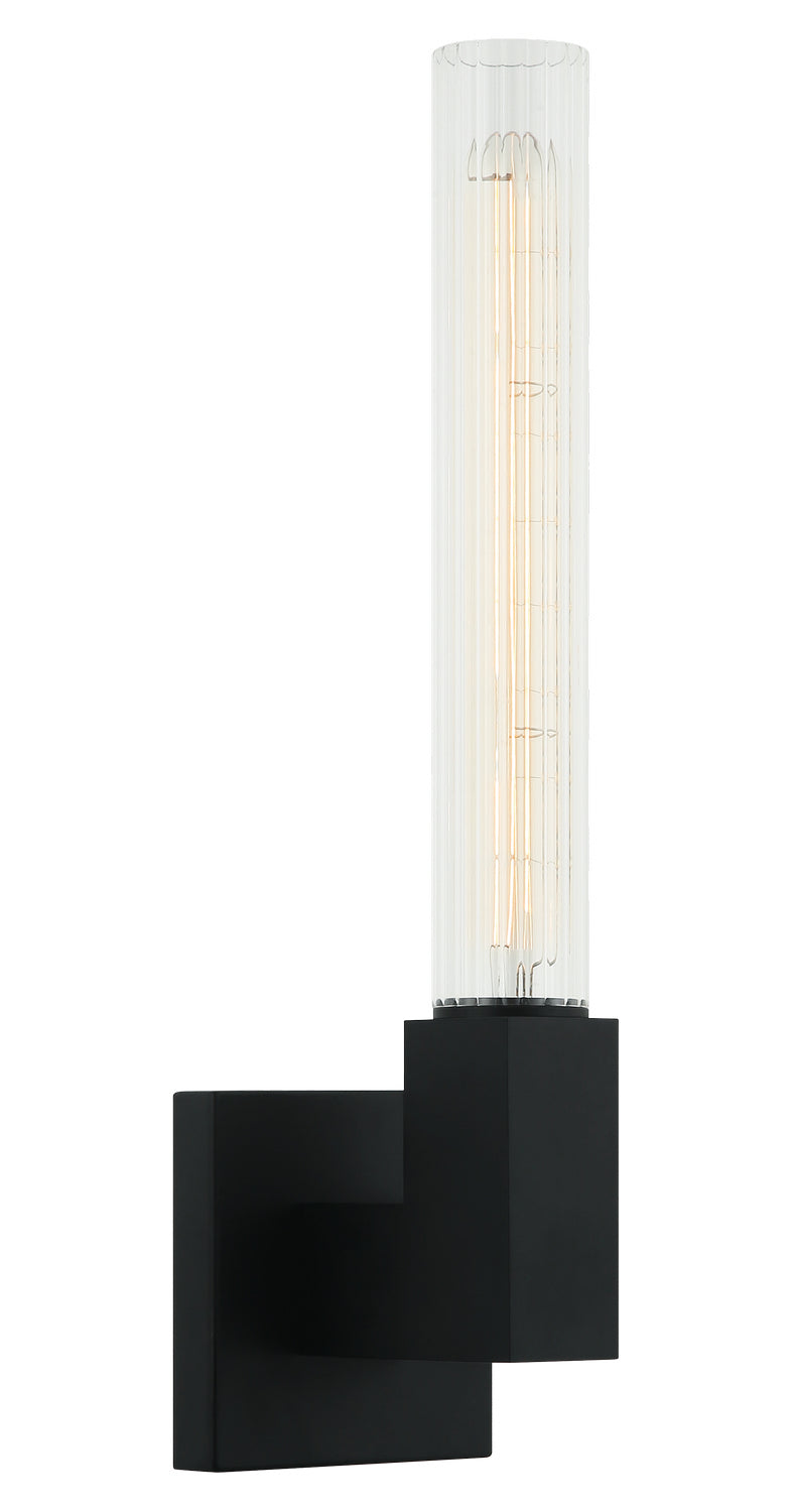Matteo Lighting S03101BK Two Light Wall Sconce, Matte Black