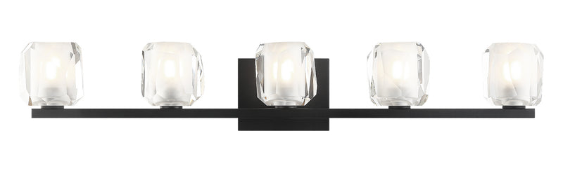 Matteo Lighting S04105MB Five Light Wall Sconce, Matte Black