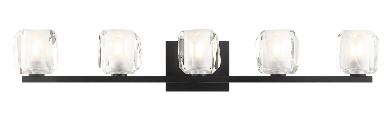 Matteo Lighting S04105MB Five Light Wall Sconce, Matte Black