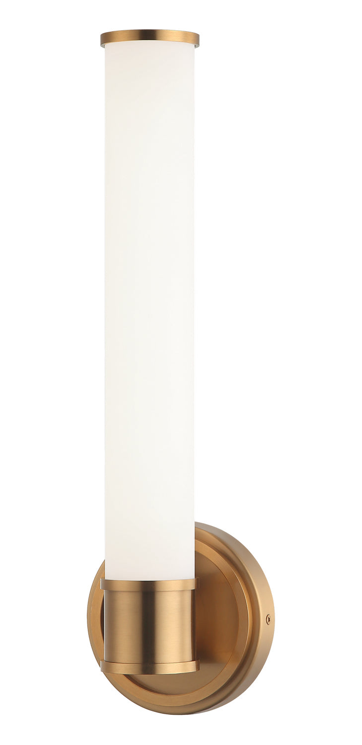 Matteo Lighting S09215AG LED Wall Sconce, Aged Gold Brass