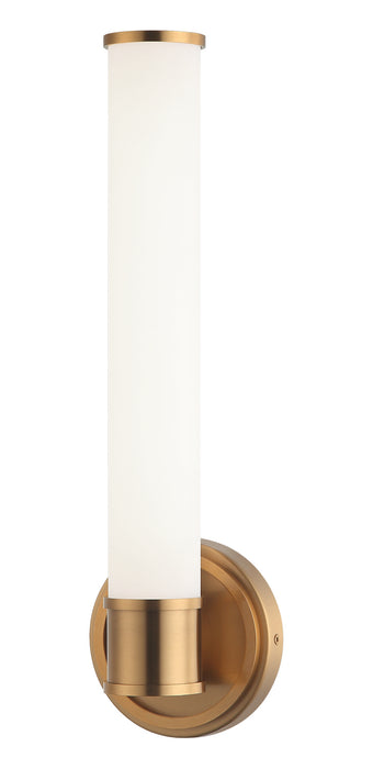 Matteo Lighting S09215AG LED Wall Sconce, Aged Gold Brass