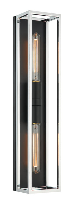 Matteo Lighting S15122BKCH LED Wall Sconce, Black / Chrome