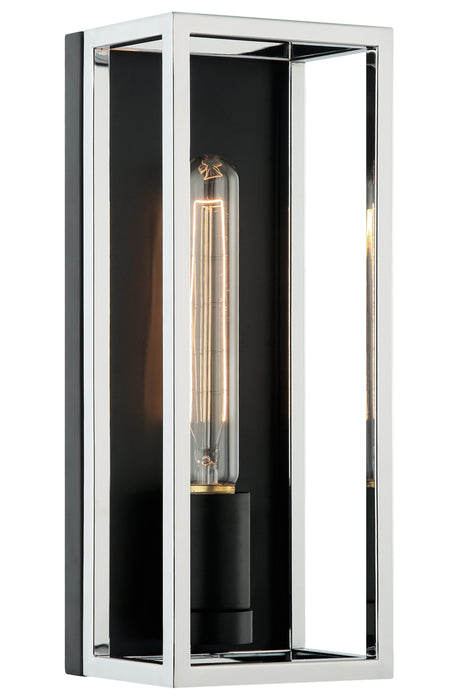 Matteo Lighting S15141BKCH One Light Wall Sconce, Black / Chrome