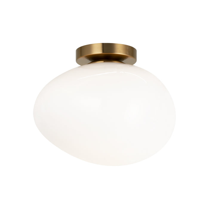 Matteo Lighting WX63611AGOP One Light Wall Sconce/Ceiling Mount, Aged Gold Brass
