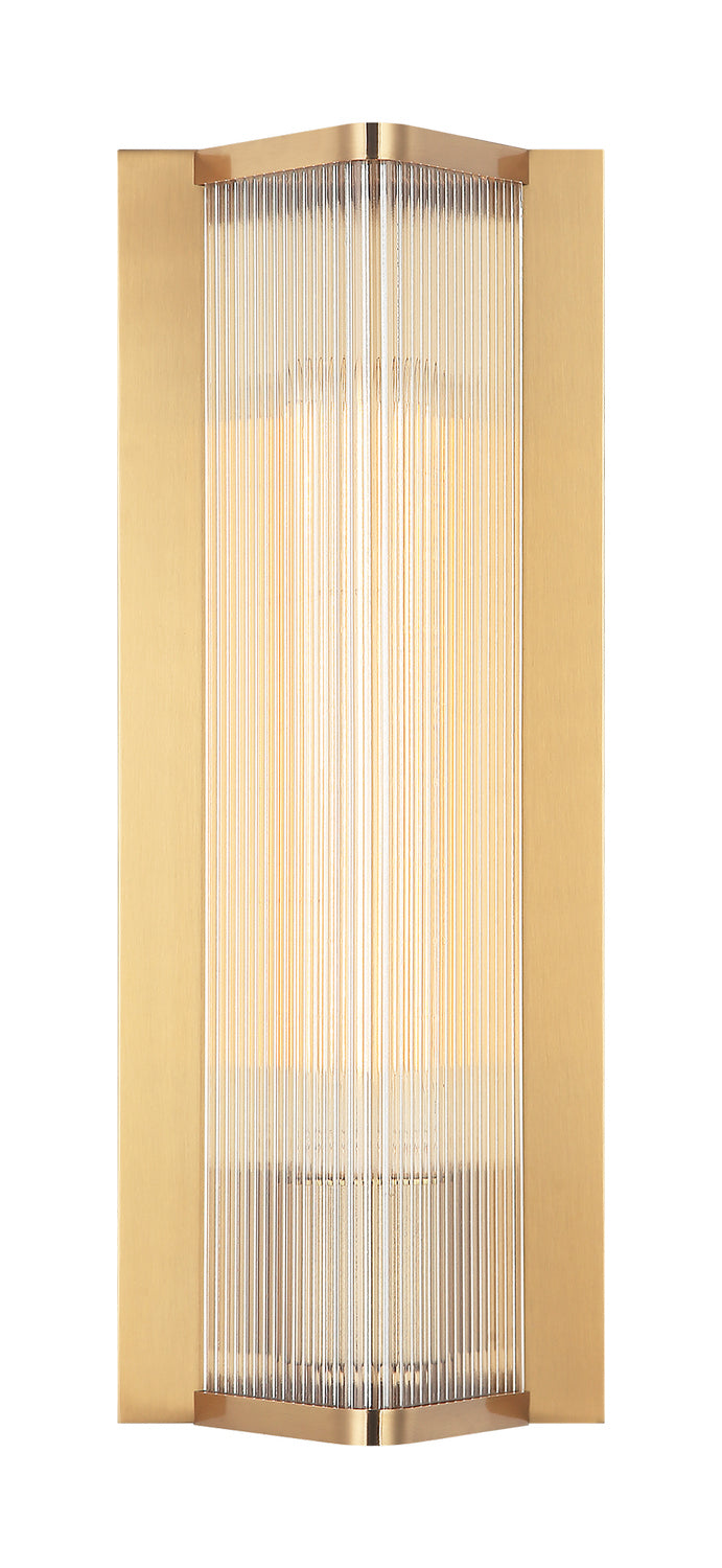 Matteo Lighting S02601AG One Light Wall Sconce, Aged Gold Brass