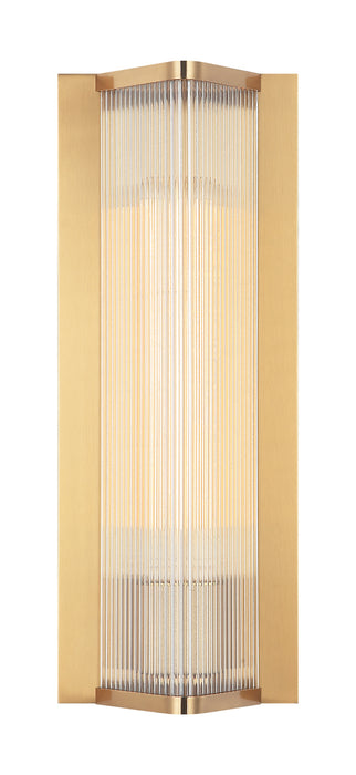 Matteo Lighting S02601AG One Light Wall Sconce, Aged Gold Brass
