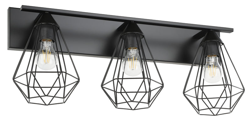 Eglo USA 205621A Three Light Bath/Vanity, Matte Black