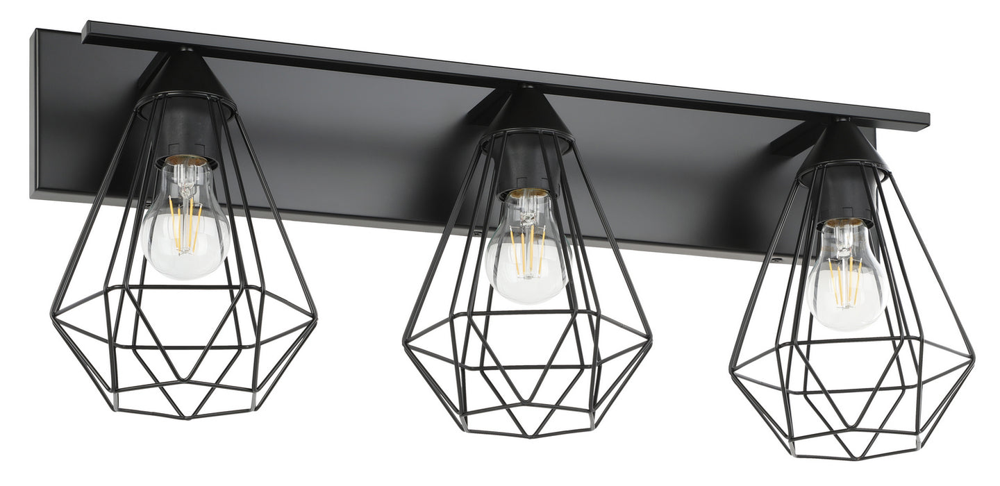 Eglo USA 205621A Three Light Bath/Vanity, Matte Black