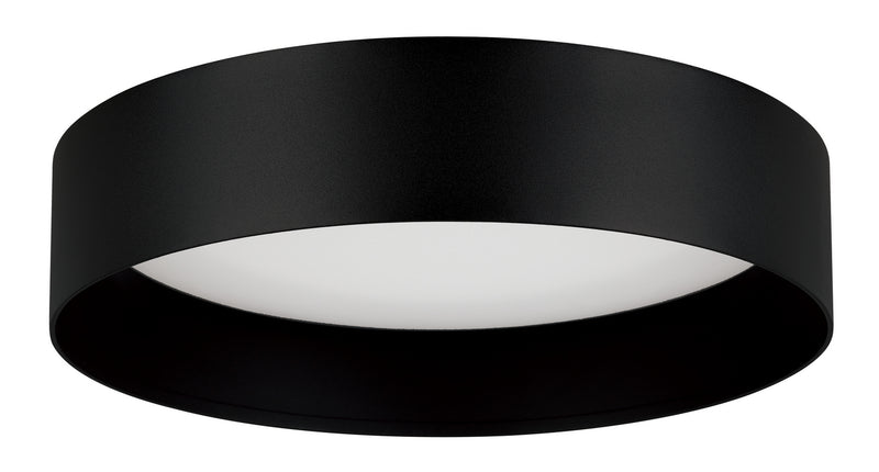 Eglo USA 205628A LED Ceiling Mount, Exterior: Structured Black Interior: Matte White