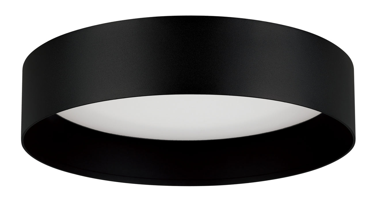 Eglo USA 205628A LED Ceiling Mount, Exterior: Structured Black Interior: Matte White