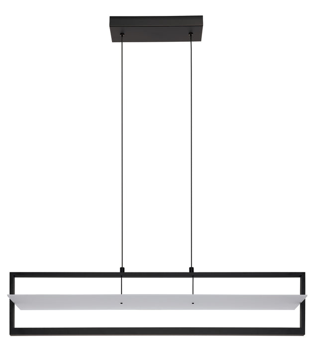 Eglo USA 390024A LED Linear Pendant, Structured Black